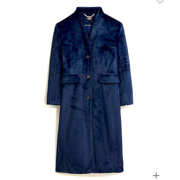 J. Crew Jackets & Blazers - 2 x Navy J Crew Collection Palais long/top coats in faux fur. Size 14 and 16.